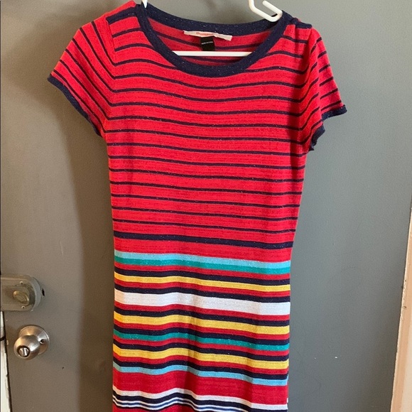 Desigual maxi striped glittery Red and Multicolor Knit Dress - Picture 3 of 5
